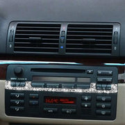 For BMW Series 3 E46 1998-2005 Car Center Control Panel Middle Diamond Decoration Sticker, Left and Right Drive