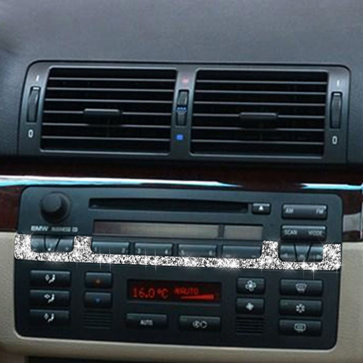 For BMW Series 3 E46 1998-2005 Car Center Control Panel Middle Diamond Decoration Sticker, Left and Right Drive