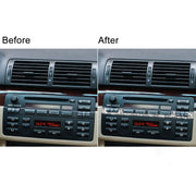 For BMW Series 3 E46 1998-2005 Car Center Control Panel Middle Diamond Decoration Sticker, Left and Right Drive
