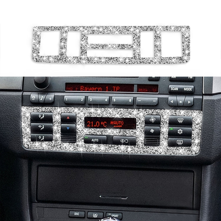 For BMW Series 3 E46 1998-2005 Car Center Control Panel Lower Diamond Decoration Sticker, Left and Right Drive