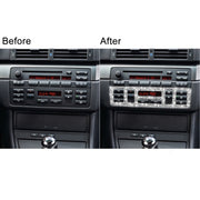 For BMW Series 3 E46 1998-2005 Car Center Control Panel Lower Diamond Decoration Sticker, Left and Right Drive