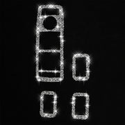 For Tesla Model X Car Window Lift Panel Diamond Sticker,Left and Right Drive Universal