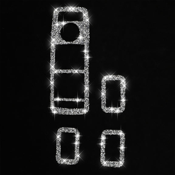 For Tesla Model X Car Window Lift Panel Diamond Sticker,Left and Right Drive Universal
