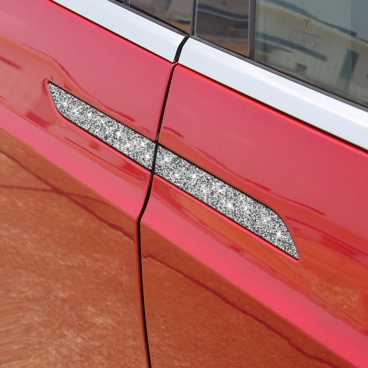 For Tesla Model X Car Exterior Door Handle Panel Diamond Sticker,Left and Right Drive Universal