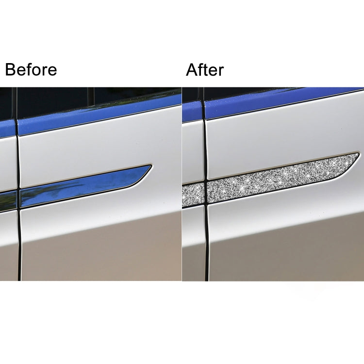 For Tesla Model X Car Exterior Door Handle Panel Diamond Sticker,Left and Right Drive Universal