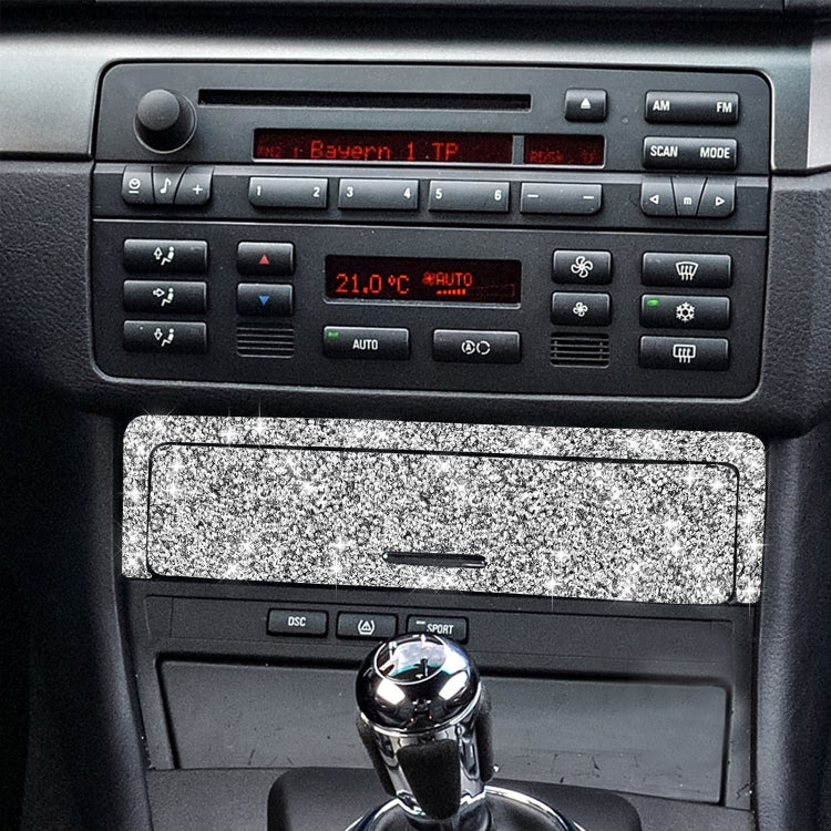 For BMW Series 3 E46 1998-2005 Car Gear Button Frame Diamond Decoration Sticker, Left Drive