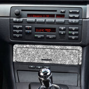 For BMW Series 3 E46 1998-2005 Car Gear Button Frame Diamond Decoration Sticker, Left Drive