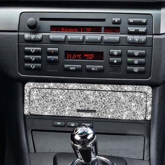 For BMW Series 3 E46 1998-2005 Car Gear Button Frame Diamond Decoration Sticker, Left Drive