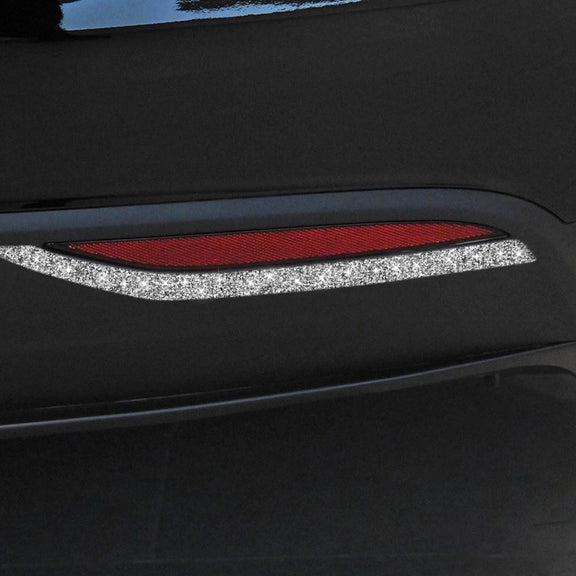 For Tesla Model X Car Rear Fog Lamp Diamond Sticker,Left and Right Drive Universal