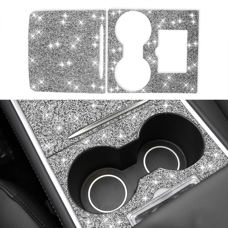 For Tesla Model 3 Car Center Control Panel with Hole Diamond Sticker,Left and Right Drive Universal