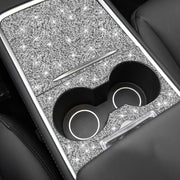 For Tesla Model 3 Car Center Control Panel with Hole Diamond Sticker,Left and Right Drive Universal