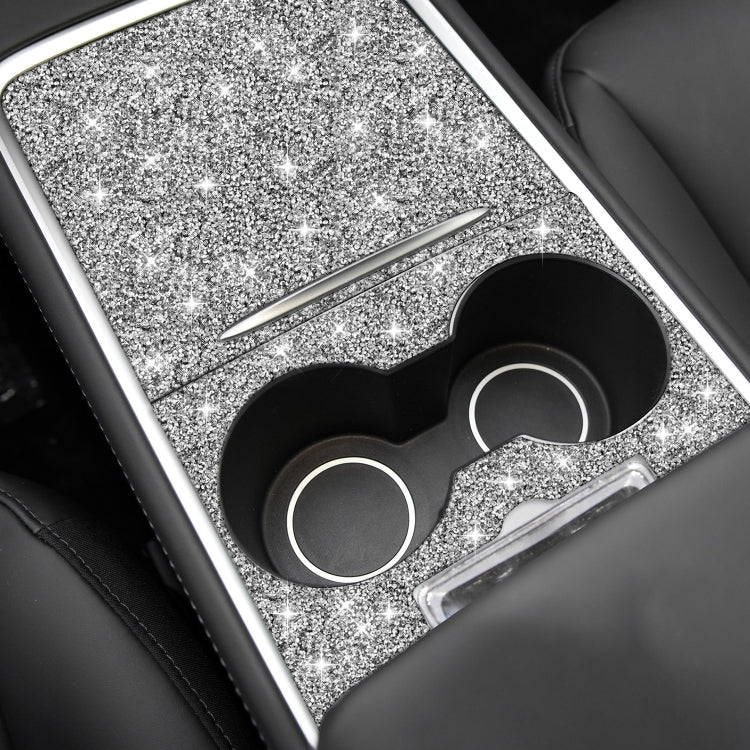 For Tesla Model 3 Car Center Control Panel with Hole Diamond Sticker,Left and Right Drive Universal
