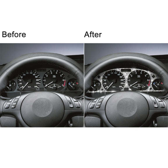 For BMW Series 3 E46 1998-2005 Car Speed Dashboard Diamond Decoration Sticker, Left and Right Drive