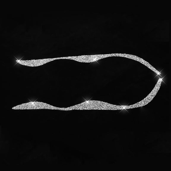 For BMW Series 3 E46 1999-2004 Car Light Eyebrow Soft Style Diamond Decoration Sticker, Left and Right Drive