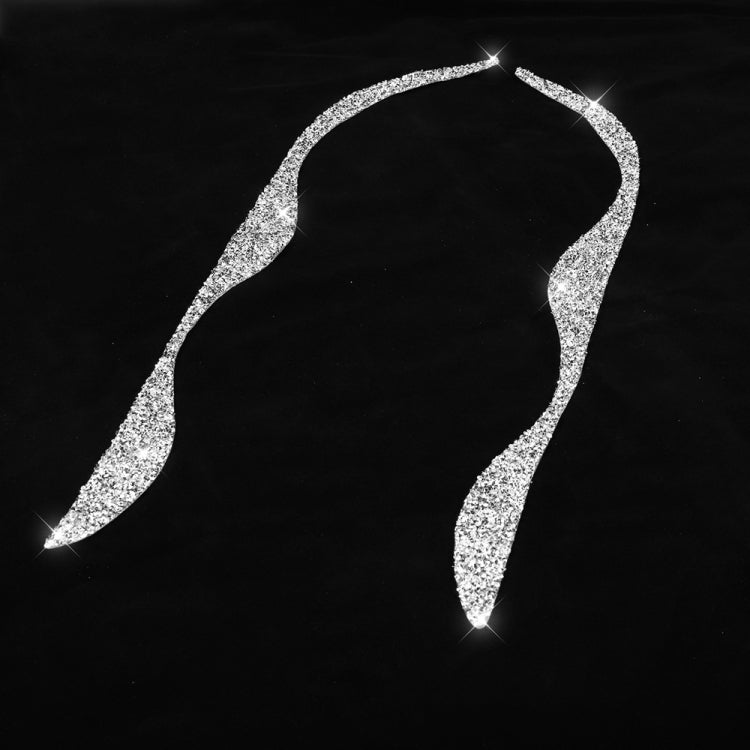 For BMW Series 3 E46 1999-2004 Car Light Eyebrow Soft Style Diamond Decoration Sticker, Left and Right Drive