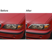 For BMW Series 3 E46 1999-2004 Car Light Eyebrow Soft Style Diamond Decoration Sticker, Left and Right Drive