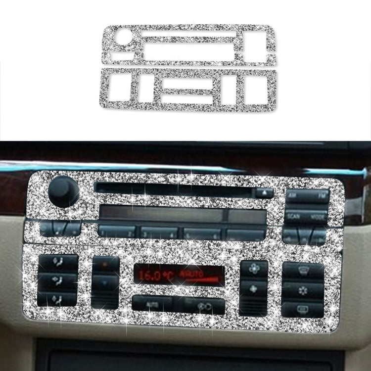 For BMW Series 3 E46 1999-2004 3pcs Car Center Control Panel Diamond Decoration Sticker, Left and Right Drive