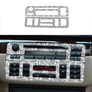 For BMW Series 3 E46 1999-2004 3pcs Car Center Control Panel Diamond Decoration Sticker, Left and Right Drive