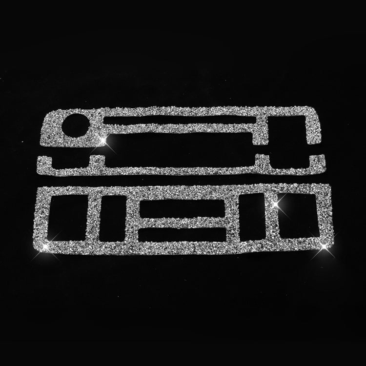 For BMW Series 3 E46 1999-2004 3pcs Car Center Control Panel Diamond Decoration Sticker, Left and Right Drive