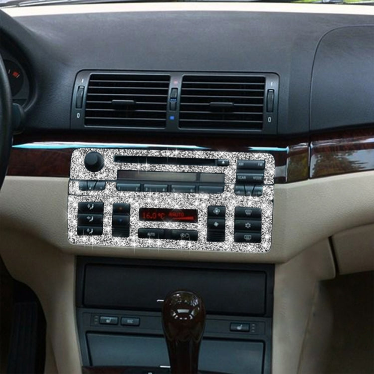 For BMW Series 3 E46 1999-2004 3pcs Car Center Control Panel Diamond Decoration Sticker, Left and Right Drive