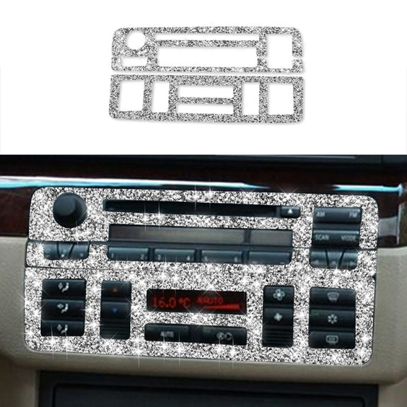For BMW Series 3 E46 1999-2004 3pcs Car Center Control Panel Diamond Decoration Sticker, Left and Right Drive