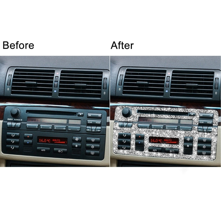 For BMW Series 3 E46 1999-2004 3pcs Car Center Control Panel Diamond Decoration Sticker, Left and Right Drive