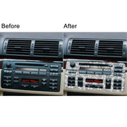 For BMW Series 3 E46 1999-2004 3pcs Car Center Control Panel Diamond Decoration Sticker, Left and Right Drive
