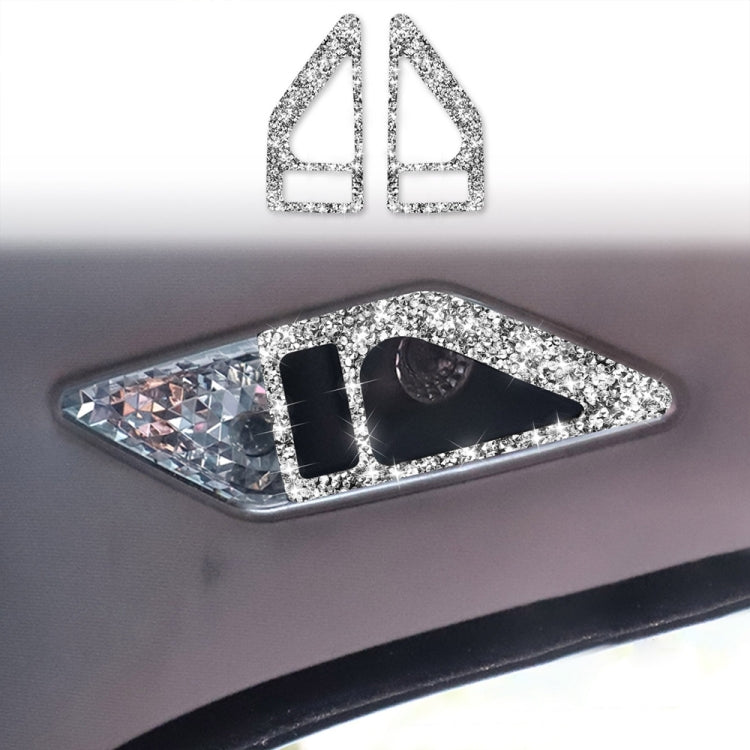 For BMW Series 3 E46 1998-2005 Car Rear Seat Reading Light Diamond Decoration Sticker, Left and Right Drive