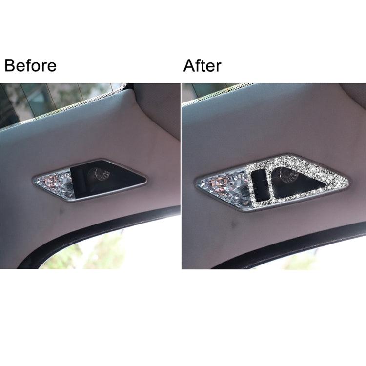 For BMW Series 3 E46 1998-2005 Car Rear Seat Reading Light Diamond Decoration Sticker, Left and Right Drive