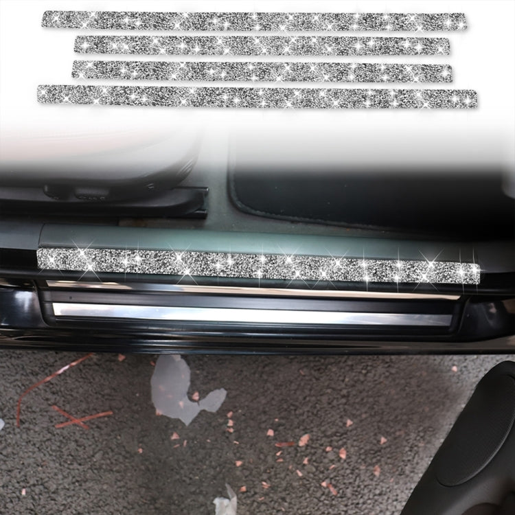 For BMW Series 3 E46 1998-2005 Car Door Threshold Strip Diamond Decoration Sticker, Left and Right Drive