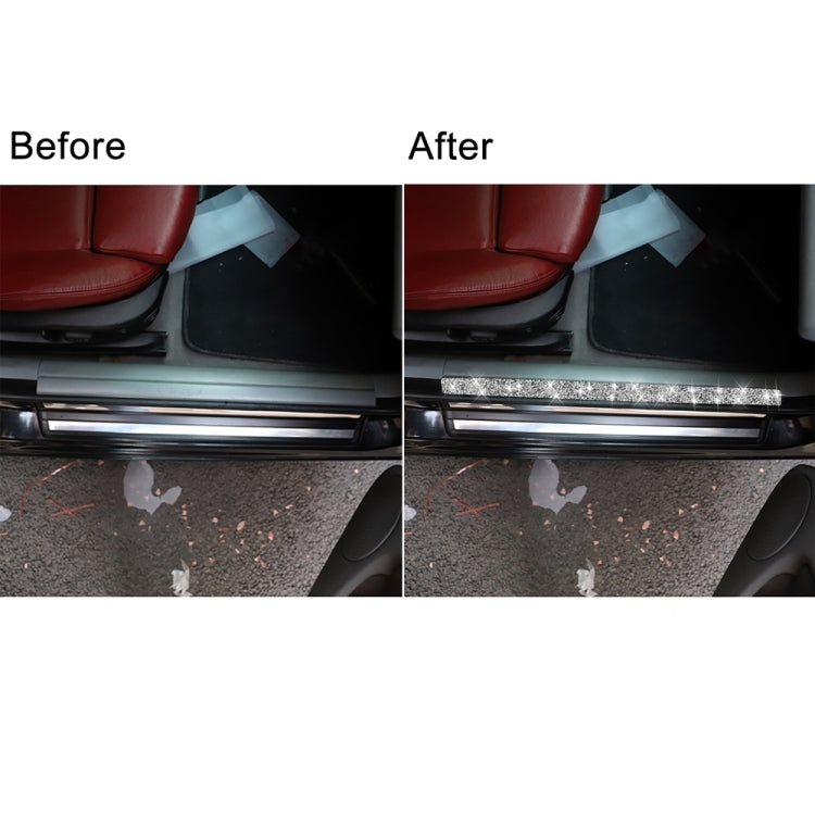 For BMW Series 3 E46 1998-2005 Car Door Threshold Strip Diamond Decoration Sticker, Left and Right Drive