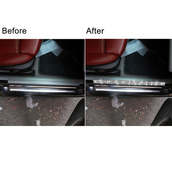 For BMW Series 3 E46 1998-2005 Car Door Threshold Strip Diamond Decoration Sticker, Left and Right Drive