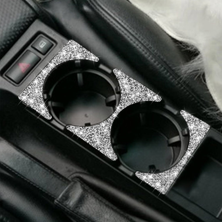 For BMW Series 3 E46 1998-2005 Car Water Cup Holder Panel Diamond Decoration Sticker, Left and Right Drive