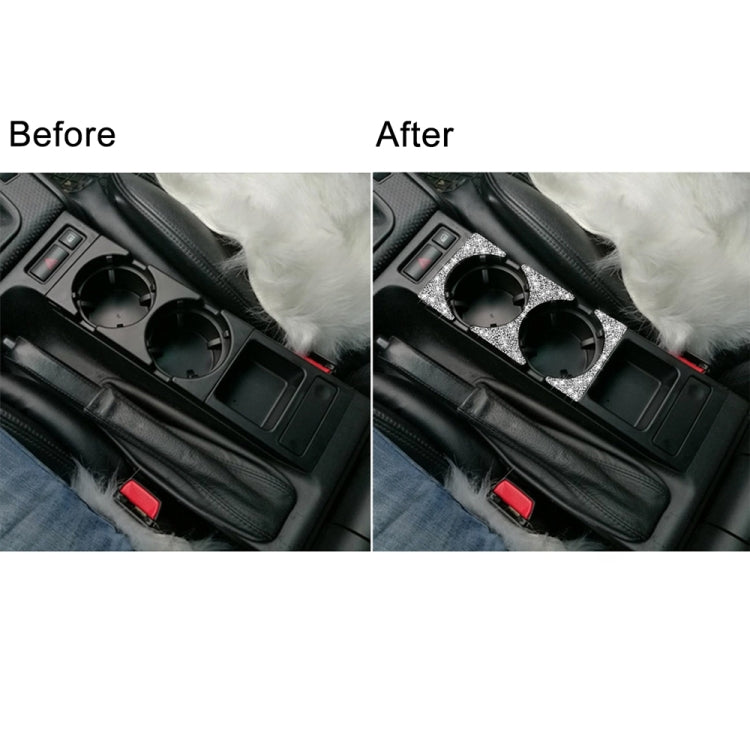 For BMW Series 3 E46 1998-2005 Car Water Cup Holder Panel Diamond Decoration Sticker, Left and Right Drive
