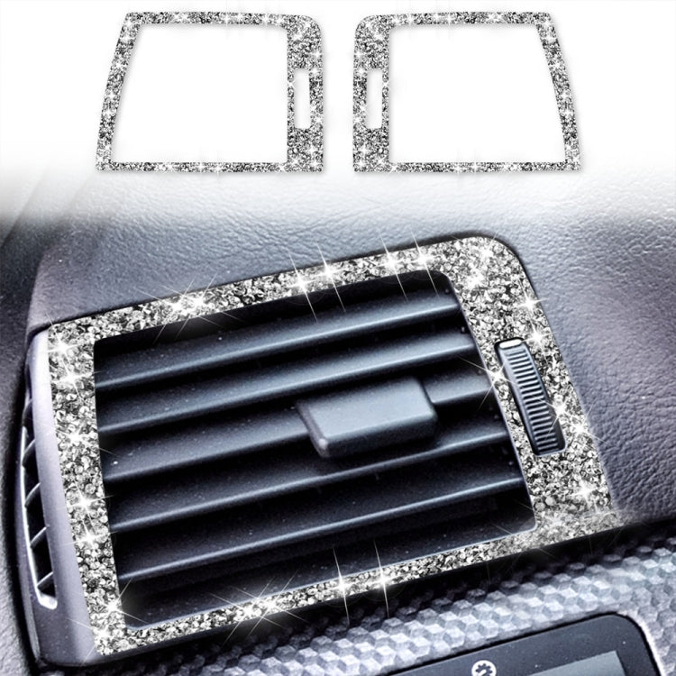 For BMW Series 3 E46 1998-2005 Car Left Right Air Outlet Diamond Decoration Sticker, Left and Right Drive