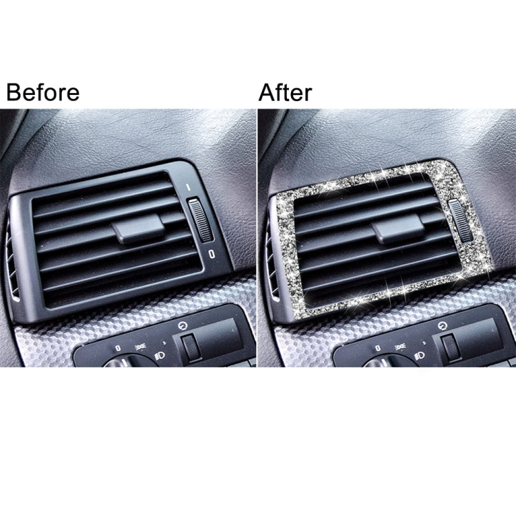 For BMW Series 3 E46 1998-2005 Car Left Right Air Outlet Diamond Decoration Sticker, Left and Right Drive