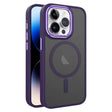 For iPhone 14 Pro Max Two-color Frosted MagSafe Magnetic Phone Case(Purple) - iPhone 14 Pro Max Cases by PMC TechLife | Online Shopping South Africa | PMC TechLife