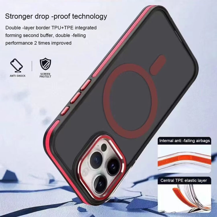For iPhone 12 / 12 Pro Two-color Frosted MagSafe Magnetic Phone Case(Grey)