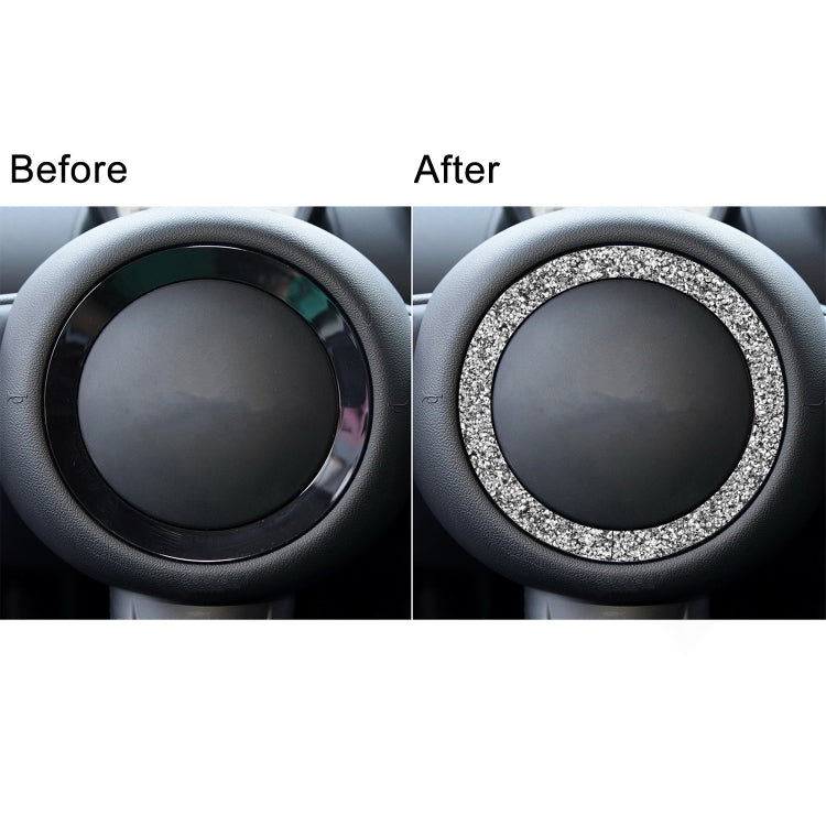 For BMW Mini R55 / R56 Car Steering Wheel R Chassis Diamond Decoration Sticker
