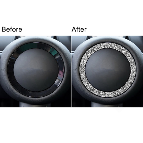 For BMW Mini R55 / R56 Car Steering Wheel R Chassis Diamond Decoration Sticker