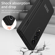 For Samsung Galaxy Z Fold4 5G Extraordinary Series Hinged Folding Full Phone Case with Pen Slot & Stylus(Black)