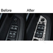 For BMW X5 E70 2008-2013 / X6 E71 2009-2014 Car Window Lift Panel Diamond Decoration Sticker, High Configuration Left Drive