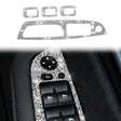 For BMW X5 E70 2008-2013 / X6 E71 2009-2014 Car Window Lift Panel Diamond Decoration Sticker, High Configuration Right Drive - Car Interior Mouldings by PMC TechLife | Online Shopping South Africa | PMC TechLife | Buy Now Pay Later Mobicred