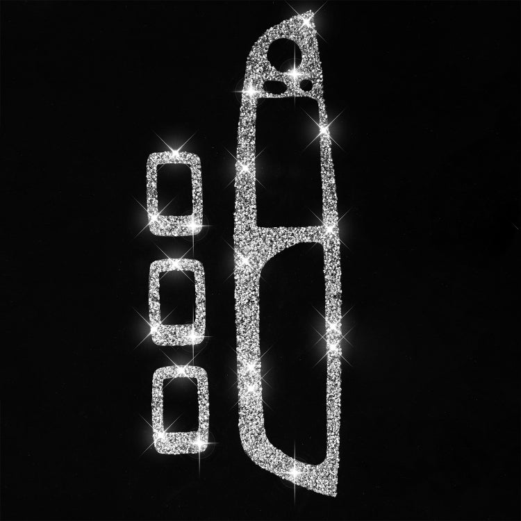 For BMW X5 E70 2008-2013 / X6 E71 2009-2014 Car Window Lift Panel Diamond Decoration Sticker, High Configuration Right Drive
