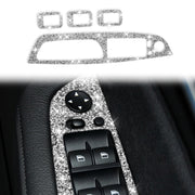 For BMW X5 E70 2008-2013 / X6 E71 2009-2014 Car Window Lift Panel Diamond Decoration Sticker, High Configuration Right Drive