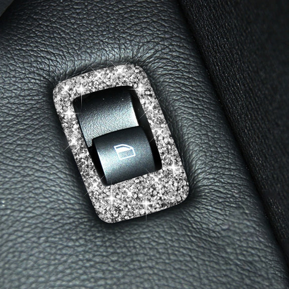 For BMW X5 E70 2008-2013 / X6 E71 2009-2014 Car Window Lift Panel Diamond Decoration Sticker, High Configuration Right Drive