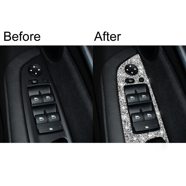 For BMW X5 E70 2008-2013 / X6 E71 2009-2014 Car Window Lift Panel Diamond Decoration Sticker, High Configuration Right Drive