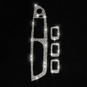 For BMW X5 E70 2008-2013 / X6 E71 2009-2014 Car Window Lift Panel Diamond Decoration Sticker, Low Configuration Left Drive