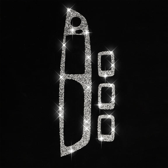 For BMW X5 E70 2008-2013 / X6 E71 2009-2014 Car Window Lift Panel Diamond Decoration Sticker, Low Configuration Left Drive
