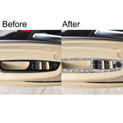 For BMW X5 E70 2008-2013 / X6 E71 2009-2014 Car Window Lift Panel Diamond Decoration Sticker, Low Configuration Left Drive